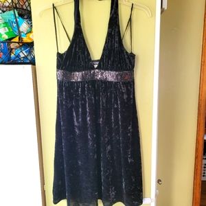 Vintage Black Velvet Dress